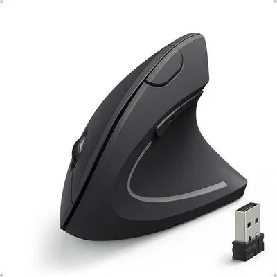Obrázok produktu pre Ergonomická bezdrôtová myš – 800/1200/1600 DPI – na batérie – 5-tlačidlová optická myš – 2,4 GHz USB pripojenie – vertikálna myš – pre Windows a Mac OS