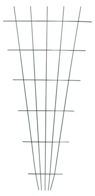 Produktbild von Rosenspalier grün, anthrazitfarben beschichtet, 150 x 75 cm, 6 Sprossen