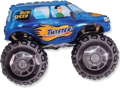 Zdjęcie produktu dla Balon Foliowy Auto Twister Truck, Niebieski 62 cm