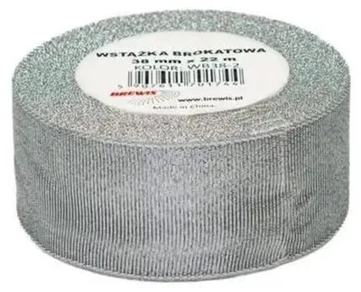 Produktbild von Silbernes Glitzerband, 38 mm x 22 m – Brewis