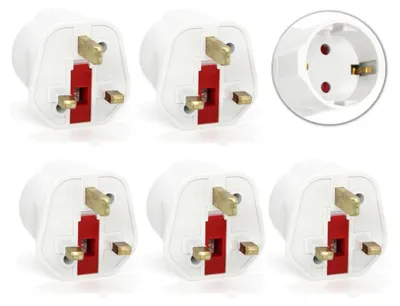 Produktbild von Reiseadapter Typ G für England, Irland, Malta, Malaysia - 5 stück