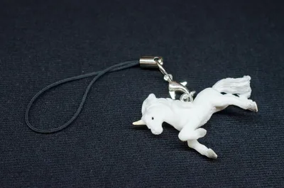 Produktbild von Einhorn Handyanhänger Miniblings Pferd Handyschmuck Märchen Fantasy Kinder weiß