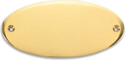 Produktbild von Metallschild »Messingschild, oval - 130 x 61 x 4 mm - Form B«, Messing, oval, Innen- und Außenbereich