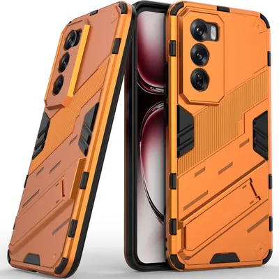 Produktbild von Armor Hülle für Oppo Reno12 Hybrid PC TPU Bumper Stoßfestes Schutzhülle mit Standfunktion Weiß