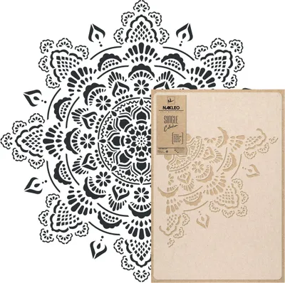 Produktbild von Mandala Große Malschablonen Durchmesser 100 cm, Boho Mandala Schablone, Wiederverwendbare Kunststoff Wandschablone DIY