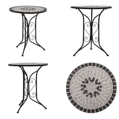Produktbild von vidaXL Mosaik Bistrotisch Grau 61 cm Keramik - Tisch - Tische - Mosaik-Tisch - Mosaik-Tische