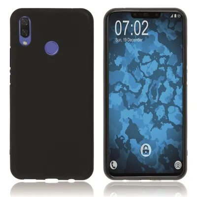 Produktbild von PhoneNatic Case kompatibel mit Huawei P Smart+ - schwarz Silikon Hülle matt Cover