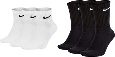 Produktbild von 3 Paar kurze und 3 Paar lange Nike Socken Sparset - Farbe: weiß schwarz - Größe: 46-50