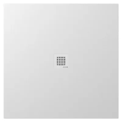 Produktbild von TRENECA Gussmarmor-Duschwanne 100x100x3cm,, weiß matt