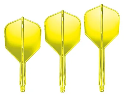 Produktbild von GOAT - Air Neon Gelb No6 Flights Short, 3 Kunststoff Darts Flights Inkl. Schaft, Dart Zubehör
