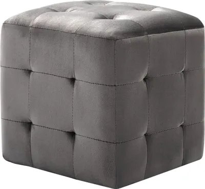 Immagine prodotto di Pouf 2 pz Grigio 30x30x30 cm in Velluto