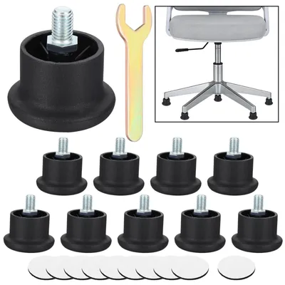 Nylon-Gleiter für Bürostuhl, 10 Stk., 3,4 cm, schwarz