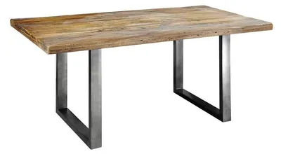 Produktbild von MASSIVMOEBEL24.DE Esstisch Mango 160x90x76 natur lackiert RAILWAY #108