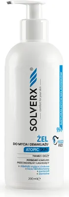 Obrázek produktu pro SOLVERX Atopická pleť Mycí gel na obličej a oči pro atopickou pleť 200ml