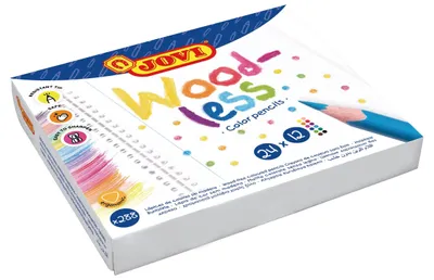 Immagine prodotto di Pastelli triangolari non in legno JOVI - confezione economica 288 pezzi, 12 colori