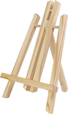 Produktbild von Intirilife Tischstaffelei aus Buchenholz 18 x 30 cm - Klappbarer Bildhalter Foto-Ständer Dreibeinige Sitzstaffelei
