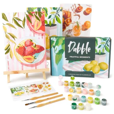 Malen nach Zahlen Set für Erwachsene, Blumen, Acryl, 3 Pinsel