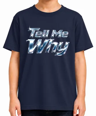 Obrázok produktu pre Tell Me Why I Want It That Way – Chrome, popová hudba, nostalgia, chlapčenská skupina, detské tričko, tmavomodrá, veľkosť 104