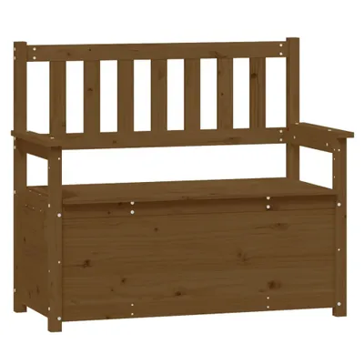 Obrázek produktu pro vidaXL Lavice medově hnědá 112,5x51,5x96,5 cm borovicový masiv