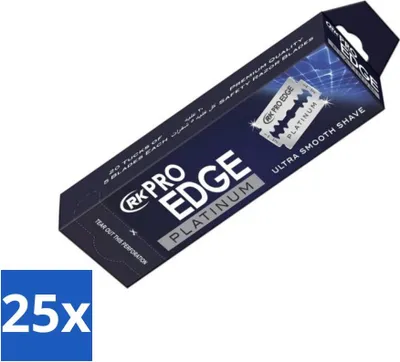 Obrázok produktu pre Pro Edge – Dvojitá čepeľ – Dvojité žiletky – Hladká oholenie – 100 žiletiek – Výhodný balík – 25 kusov