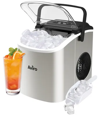 Produktbild von Aviro Eiswürfelmaschine – 1,3 l – Mit Eisschaufel – Selbstreinigungsfunktion – 12 kg / 24 Std. – 9 W