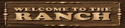 Produktbild von vianmo Holzschild 46x10 cm Welcome to ranch