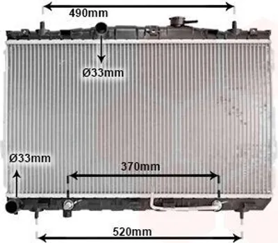 Produktbild von VAN WEZEL 82002105 Kühler Wasserkühler Motorkühler für HYUNDAI COUPE (GK)