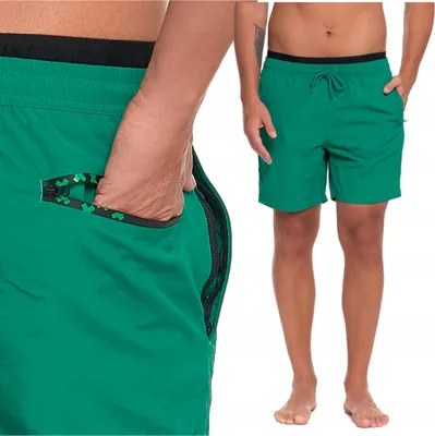 Produktbild von Herren Badehose Shorts Mit Taschen Grün Moraj Xxl