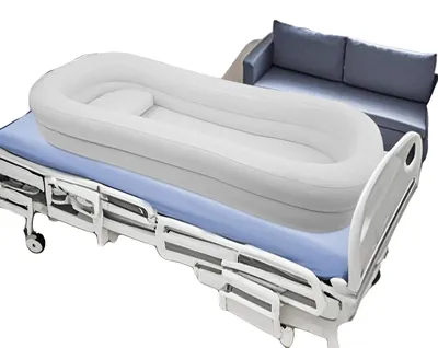 Obrázok produktu pre Nafukovacia vaňa, materiál PVC, rozmery 220 x 100 x 38 cm, nosnosť 60–80 kg, vodný vak 10 l, elektrická pumpa 130 W