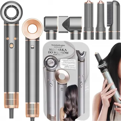Image de Sèche-cheveux lissant les boucles avec ionisation et contrôle 5in1 1300W