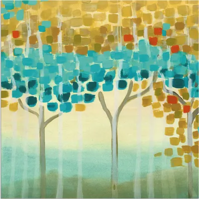 Produktbild von ARTland Wandbild Alu für Innen & Outdoor Waldmosaik II Größe: 50x50 cm
