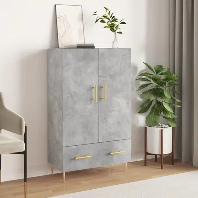 Obrázek produktu pro vidaXL Highboard concrete grey 69,5x31x115 cm odvozený dřevěný výrobek