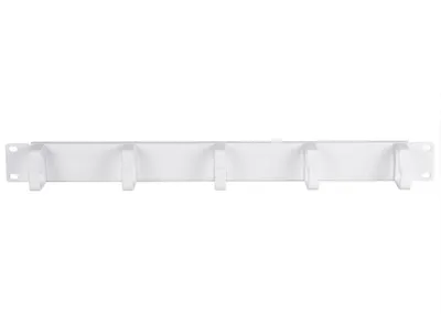 Produktbild von 19 Zoll Kabelführungsleiste Metall – 1 HE weiss