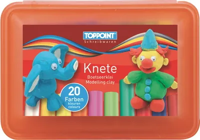Produktbild von 20 Stangen Knete Knetmasse 6x Neon & 14 Standard