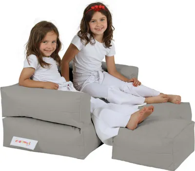 Produktbild von Hanah Home, Kids- FRN1228, Rauch, Klassische Sitzsäcke, 100% ige Styropor mit hoher Dichte recycelt