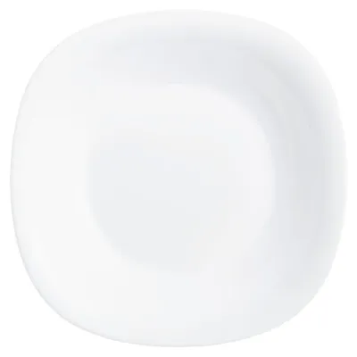 Image de 6 assiettes creuses blanches 22,8 x 21,2 cm Carine - Luminarc