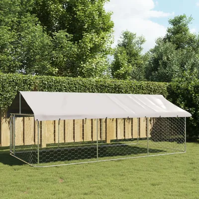 Produktbild von "im Angebot" Outdoor-Hundezwinger mit Dach 400x200x150 cm - Sonstiges Hundezubehör CC1296