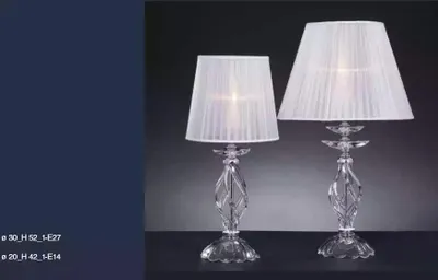 Obrázek produktu pro Designová křišťálová bílá stojací lampa Lustr Stolní lampa ve starožitném stylu