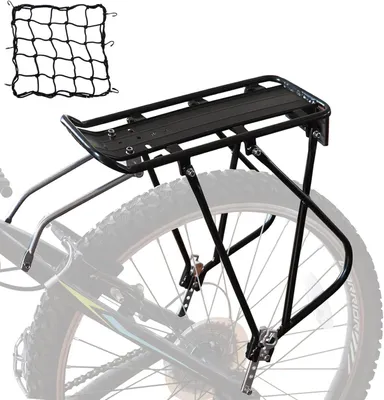 Productafbeelding van Bagagedrager fiets aluminium - Met bagagenet - 26 tot 29 inch - 25 kg