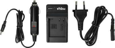 Produktbild von vhbw Ladegerät kompatibel mit Panasonic Lumix DMC-FX65N, DMC-FX65P, DMC-FX65S, DMC-FX65V, DMC-FX65W Kamera - Ladeschale, Kfz-Adapter Ladeanzeige