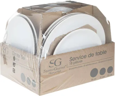 Obrázok produktu pre 18-dielny jedálenský servis biela farba