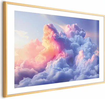 Produktbild von Posterpapier Poster - Clouds Like Painted: Artistic Dawn Brushes Painting the Sky 30x21 cm Muster b-H-10027-ao-a