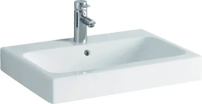 Produktbild von Geberit Aufsatzwaschtisch iCon mit Hahnloch, mit Überlauf 750 x 485 mm weiß