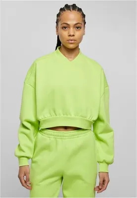 Obrázek produktu pro Urban Classics Ladies Cropped V-Neck frozenyellow - XS