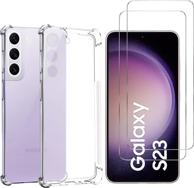 Obrázek produktu pro Nárazuvzdorné pouzdro pro Samsung Galaxy S23 a 2 ochranné kryty obrazovky z tvrzeného skla Phonillico®