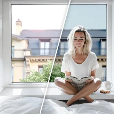Produktbild von DIMEXACT - DIMEXACT Sonnenschutzfolie für Fenster, Außenmontage für Flächen über 1,2 m2, Aluminium, Breite bis zu 1,52 m, Rolle -152 cm x 10 m - en Rouleau