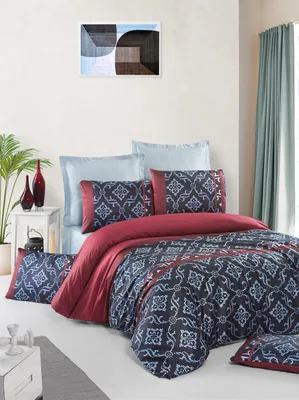 Immagine prodotto di L'Essentiel Linge de Maison, Leena, set copripiumino matrimoniale in raso (FR), rosso, 100% raso di cotone, 240 x 220 cm