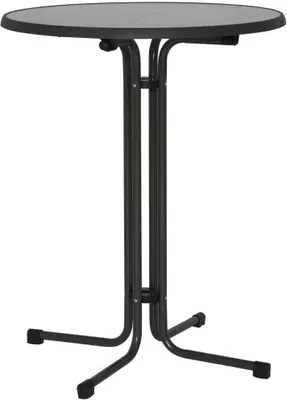 Produktbild von MFG Stehtisch Ø 85x110 cm rund grau klappbar höhenverstellbar Stahlrohrgestell