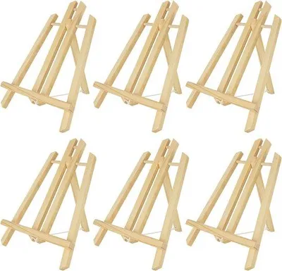 Productafbeelding van Miniatuur schildermachine van hout - 30 cm - Kleine olieverfschildermachine