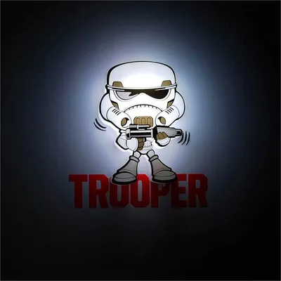 Obrázok produktu pre Mini lampa Star Wars Stormtrooper s 3D efektom a LED osvetlením